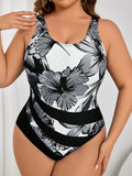 Maiô Feminino Bodysuit Estampa Tropical - Jhuli. Plus Size