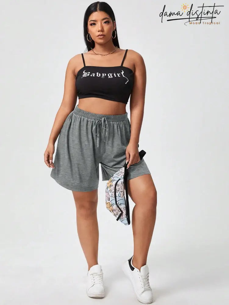 Bermuda Feminina Com Cós Ajustável - Rafaella. Plus Size Short Plus Size