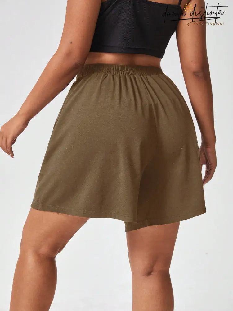 Bermuda Feminina Com Cós Ajustável - Rafaella. Plus Size Short Plus Size