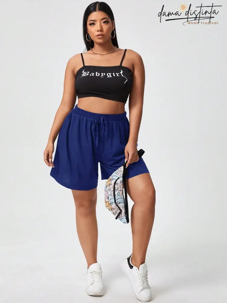 Bermuda Feminina Com Cós Ajustável - Rafaella. Plus Size Short Plus Size