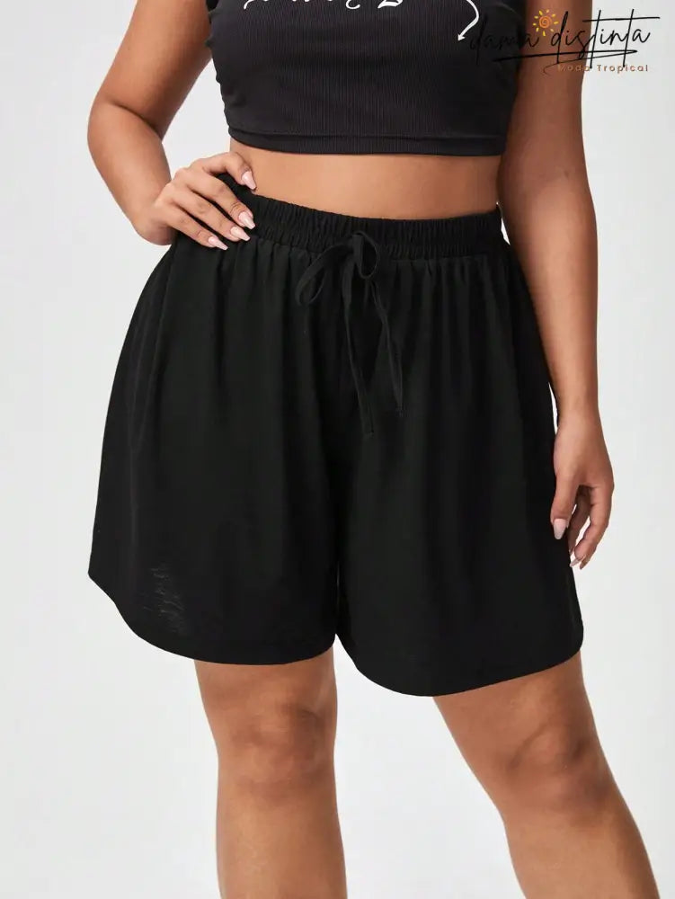Bermuda Feminina Com Cós Ajustável - Rafaella. Plus Size Short Plus Size