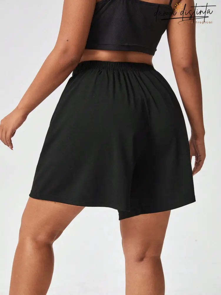Bermuda Feminina Com Cós Ajustável - Rafaella. Plus Size Short Plus Size