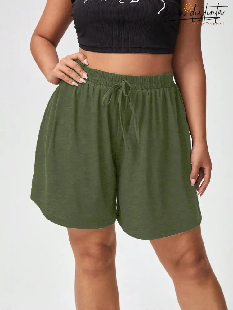 Bermuda Feminina Com Cós Ajustável - Rafaella. Plus Size Short Plus Size