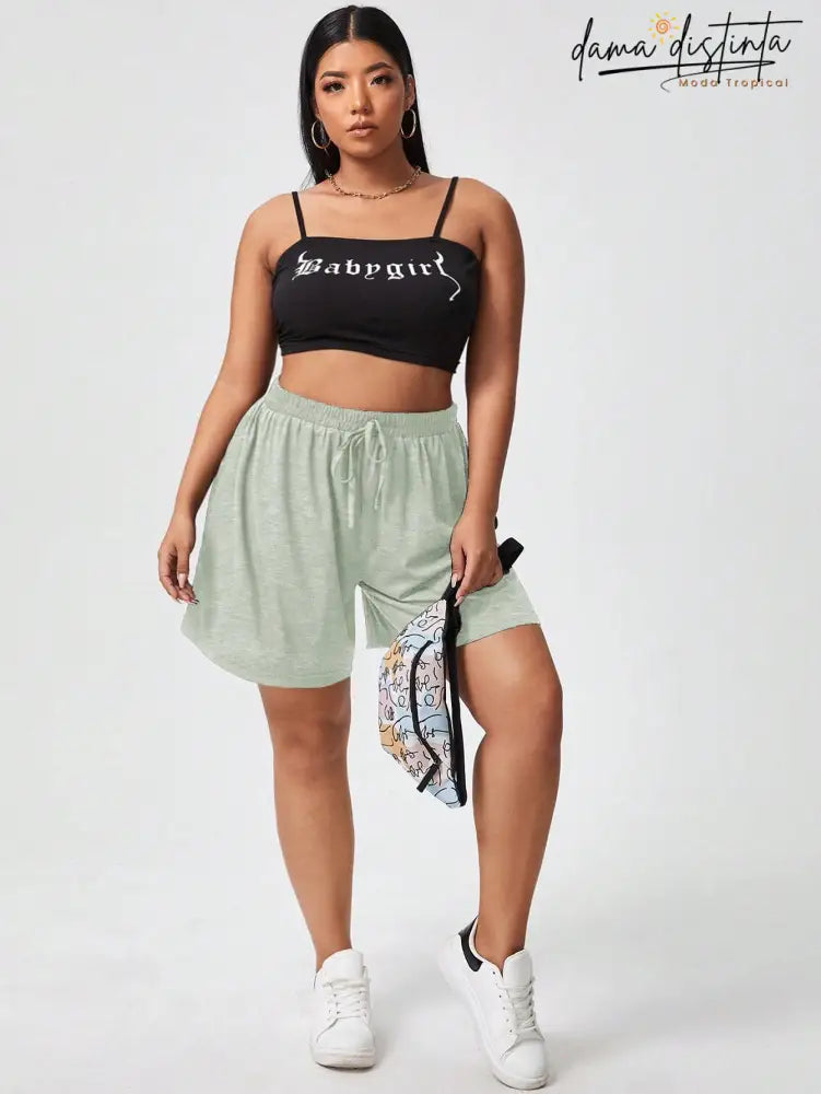 Bermuda Feminina Com Cós Ajustável - Rafaella. Plus Size Short Plus Size
