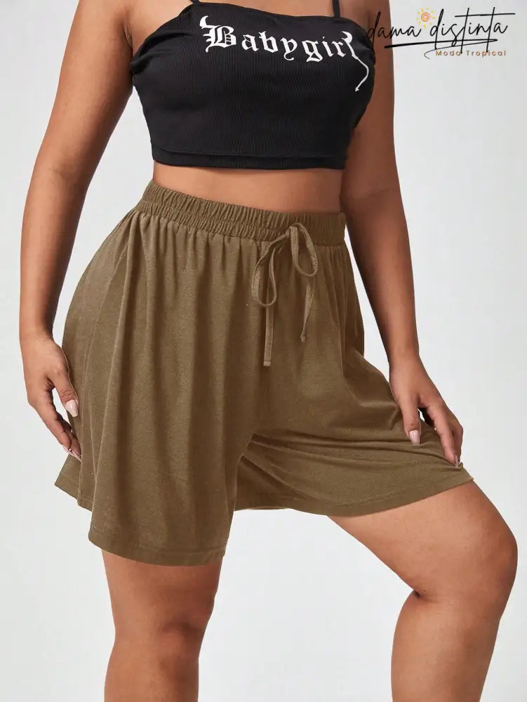 Bermuda Feminina Com Cós Ajustável - Rafaella. Plus Size Short Plus Size