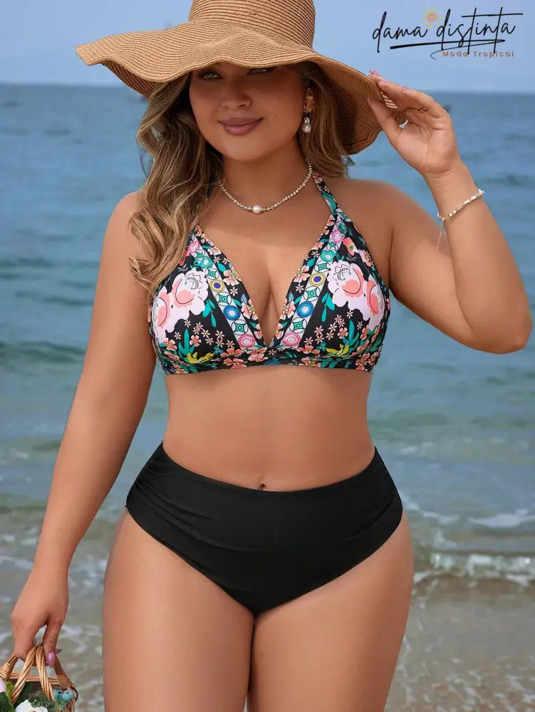 Biquíni Feminino de Estilo Sofisticado com Calcinha Alta - Bya Plus Size.