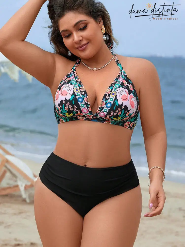 Biquíni Feminino de Estilo Sofisticado com Calcinha Alta - Bya Plus Size.