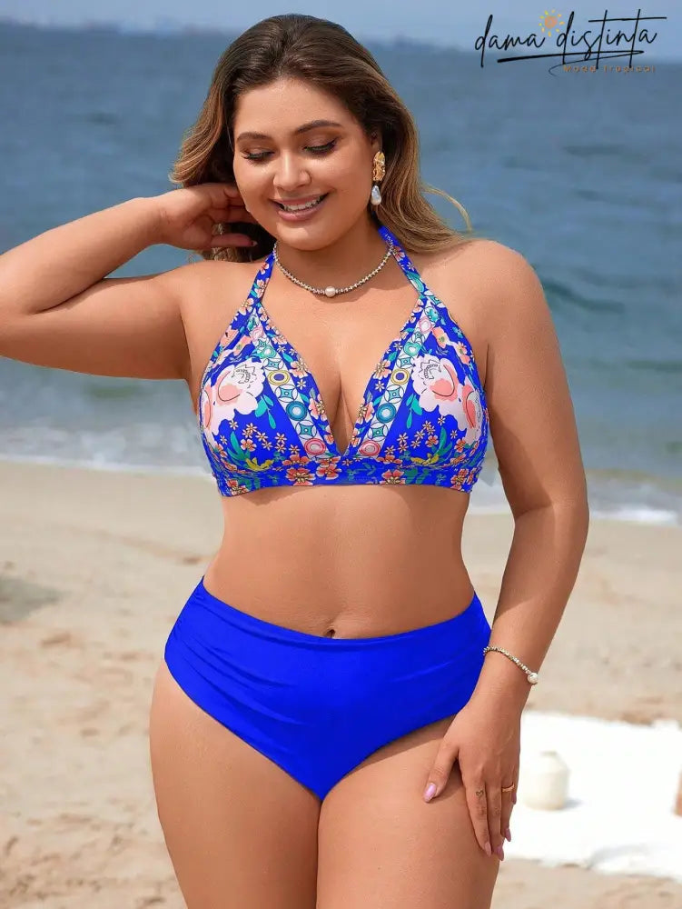 Biquíni Feminino De Estilo Sofisticado Com Calcinha Alta - Bya Plus Size. Conjunto Size