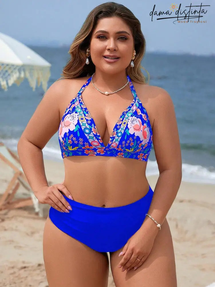 Biquíni Feminino De Estilo Sofisticado Com Calcinha Alta - Bya Plus Size. Conjunto Size