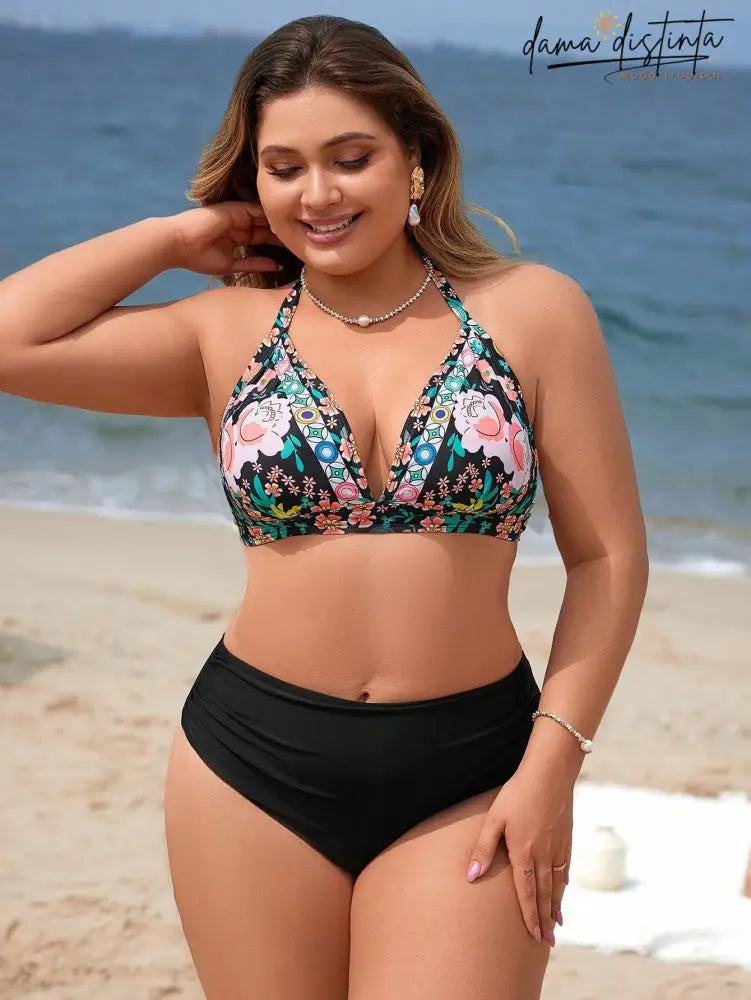Biquíni Feminino de Estilo Sofisticado com Calcinha Alta - Bya Plus Size.