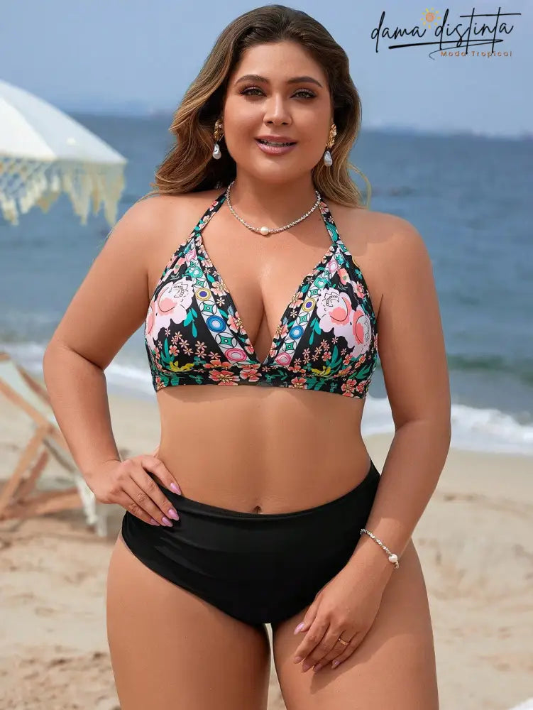 Biquíni Feminino de Estilo Sofisticado com Calcinha Alta - Bya Plus Size.