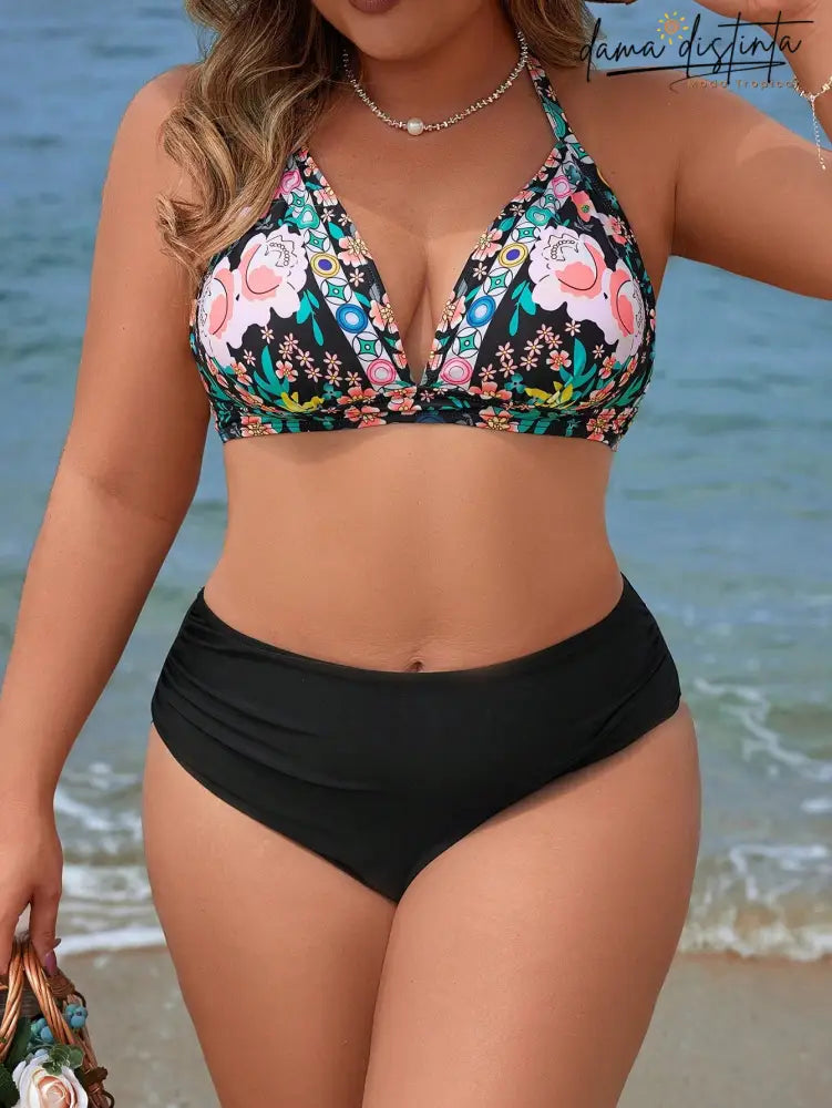 Biquíni Feminino de Estilo Sofisticado com Calcinha Alta - Bya Plus Size.