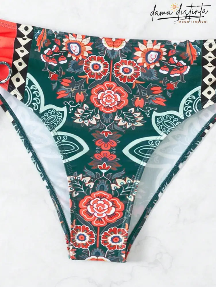 Biquíni Feminino Detalhes Cordão Torcido Kelly Conjunto De Feminino