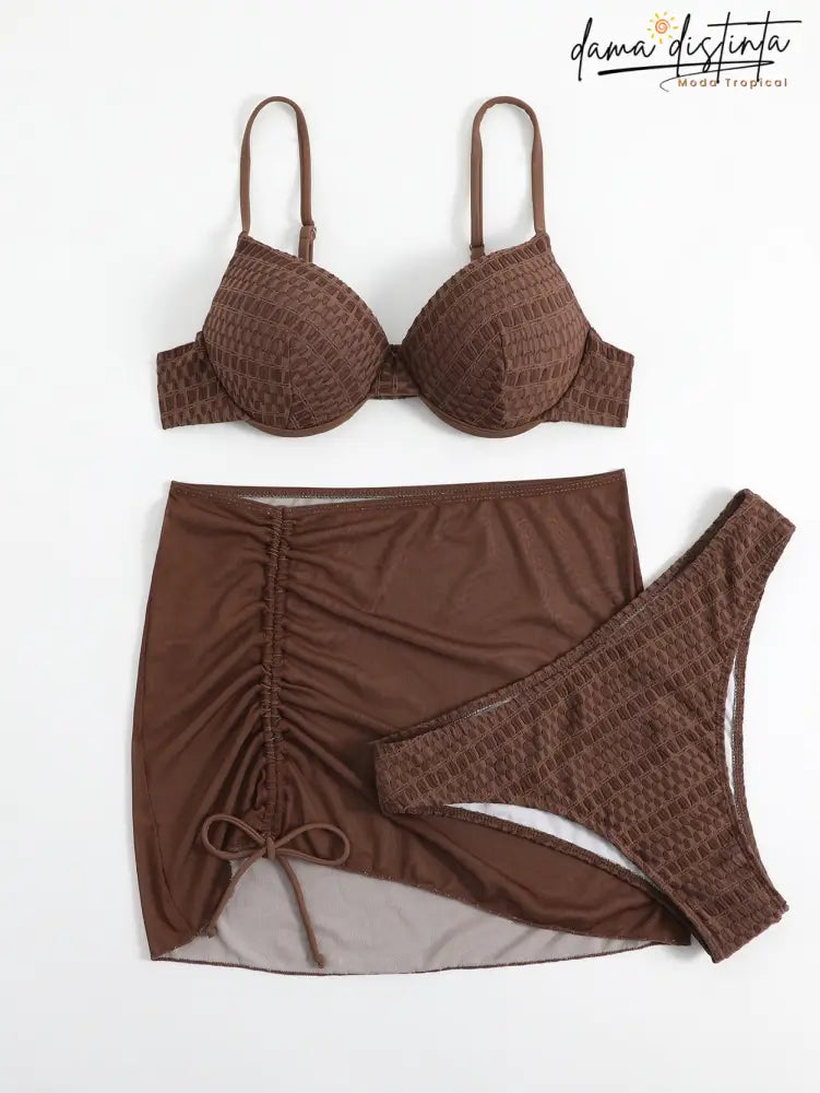 Biquíni Feminino Texturizado Push Up Lena Mp028 Conjunto De Feminino
