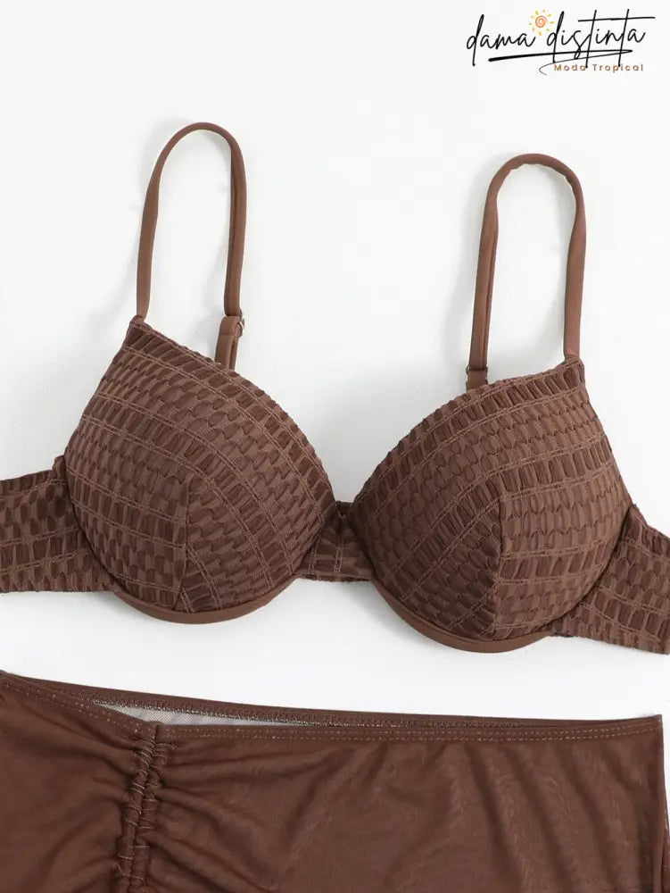 Biquíni Feminino Texturizado Push Up Lena Mp028 Conjunto De Feminino