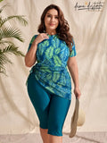 Burkinis feminino Estampa Sortida e Top de Colete Sana. Plus Size