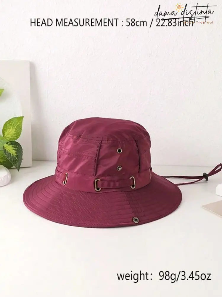 Chapéu Bucket Feminino Ajustável À Prova De Vento E Respirável Camilla A010 Bucket Hat Feminino