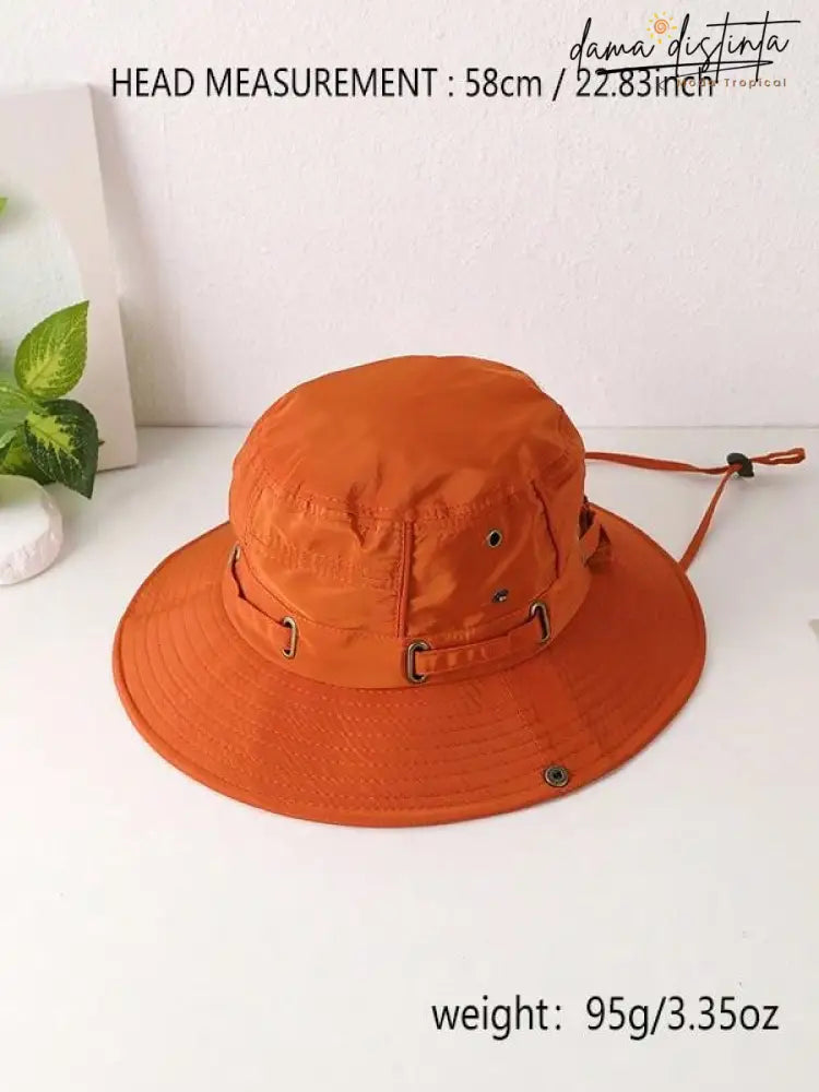 Chapéu Bucket Feminino Ajustável À Prova De Vento E Respirável Camilla A010 Bucket Hat Feminino