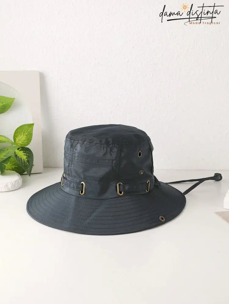 Chapéu Bucket Feminino Ajustável À Prova De Vento E Respirável Camilla Azul Marinho / 58 A010