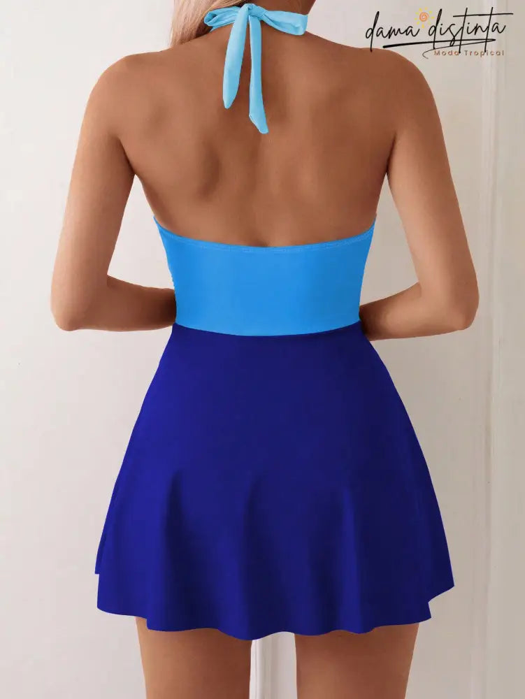 Maio Feminina Tipo Vestido Costas Nuas Jamile Roupas De Natação