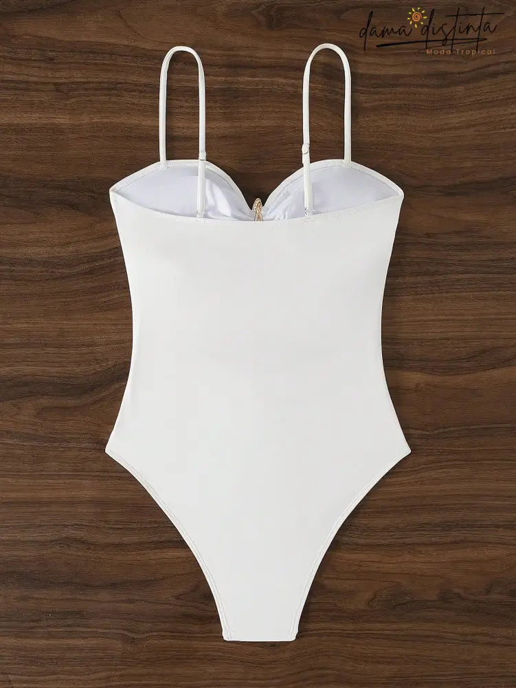 Maiô Feminino Com Apliques De Estrela Do Mar E Decote Em Mesh - Lara Feminino