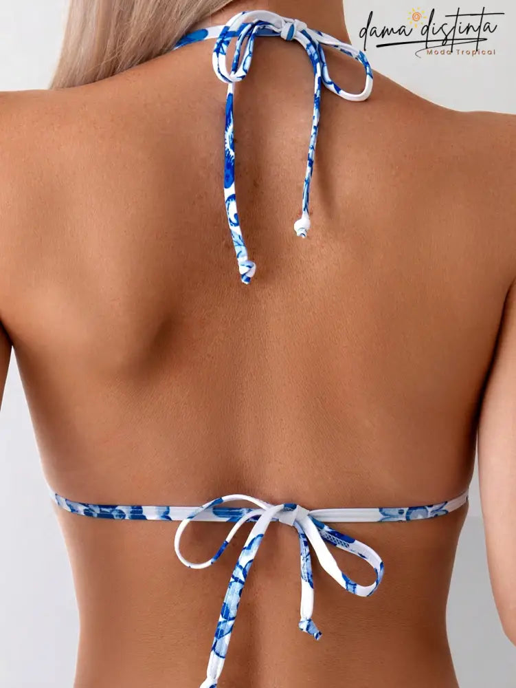 Maiô Feminino Com Estampa Floral E Recortes Laterais Camila M080 Feminino
