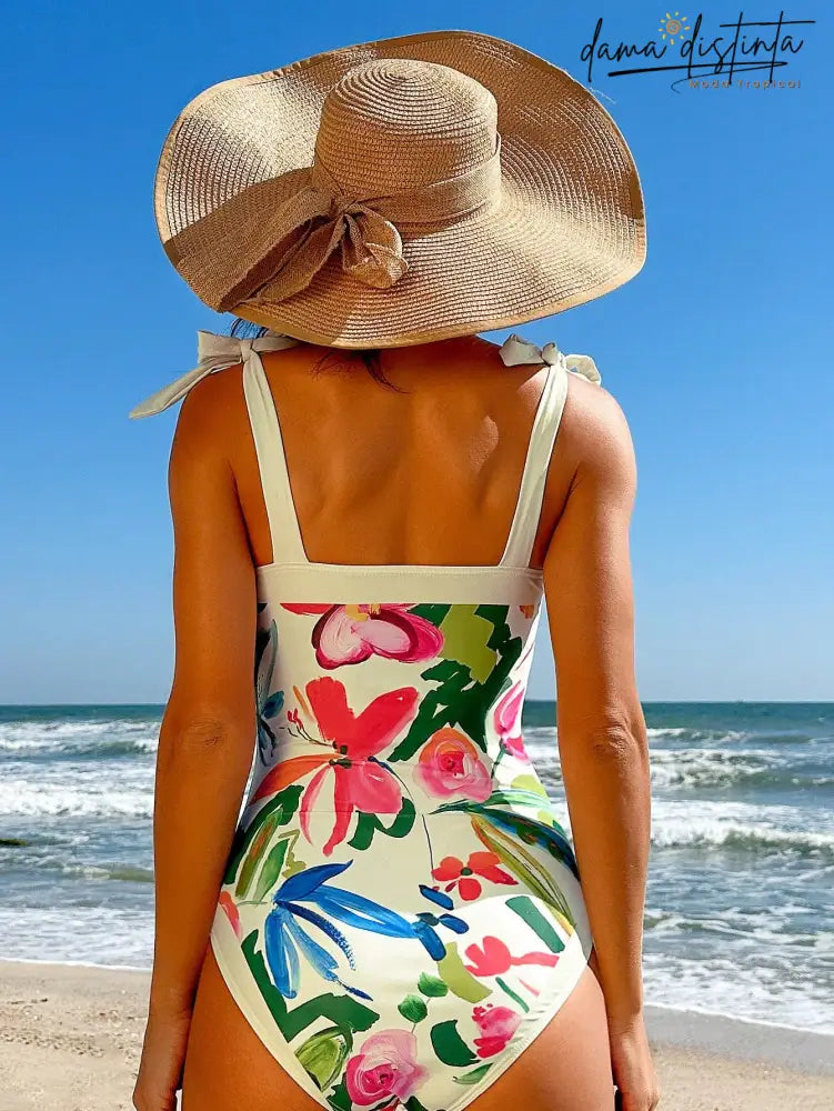 Maiô Feminino De Amarrar No Ombro Com Saia De Praia Sarah M0350808