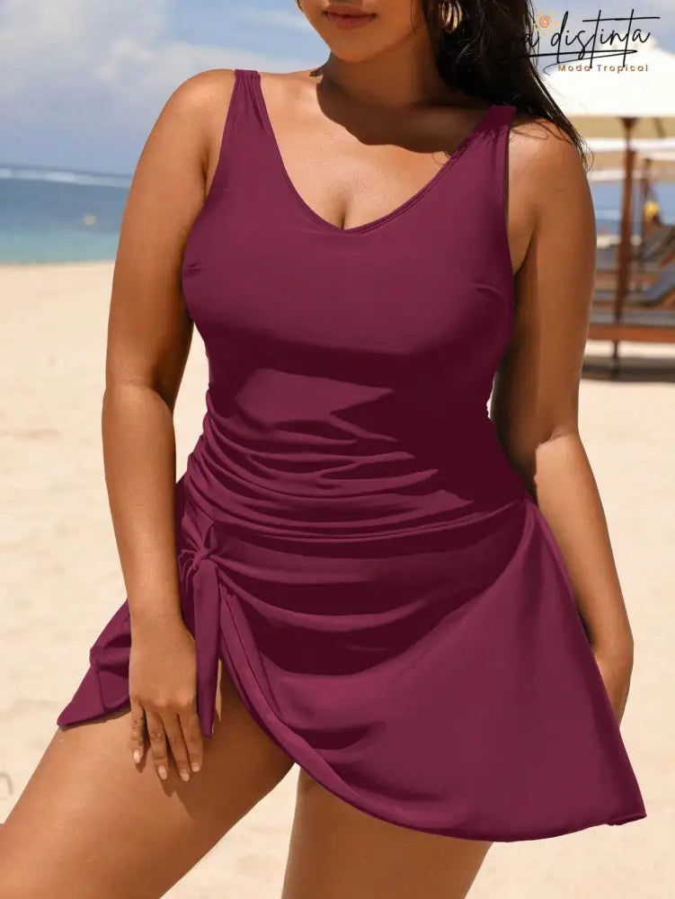 Maiô Feminino Detalhes  Cordão, Costas nuas Antonella. plus size