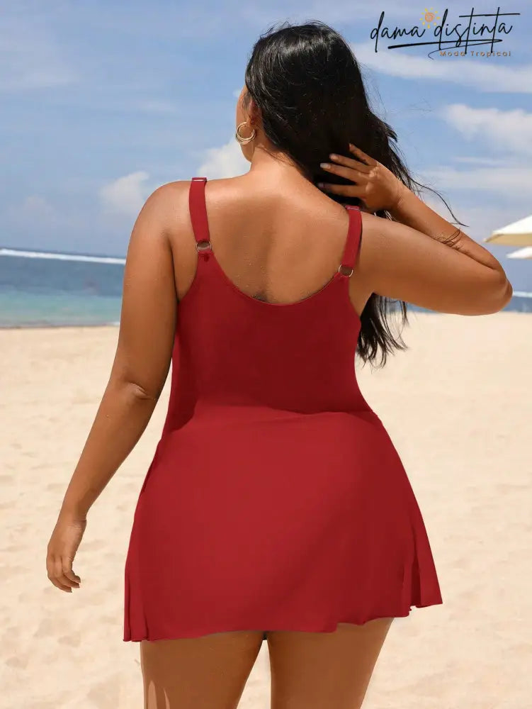 Maiô Feminino Detalhes Cordão Costas Nuas Antonella. Plus Size M078 Uma Peça Plus Size