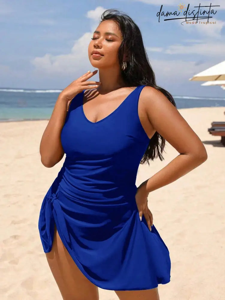 Maiô Feminino Detalhes Cordão Costas Nuas Antonella. Plus Size Uma Peça Plus Size