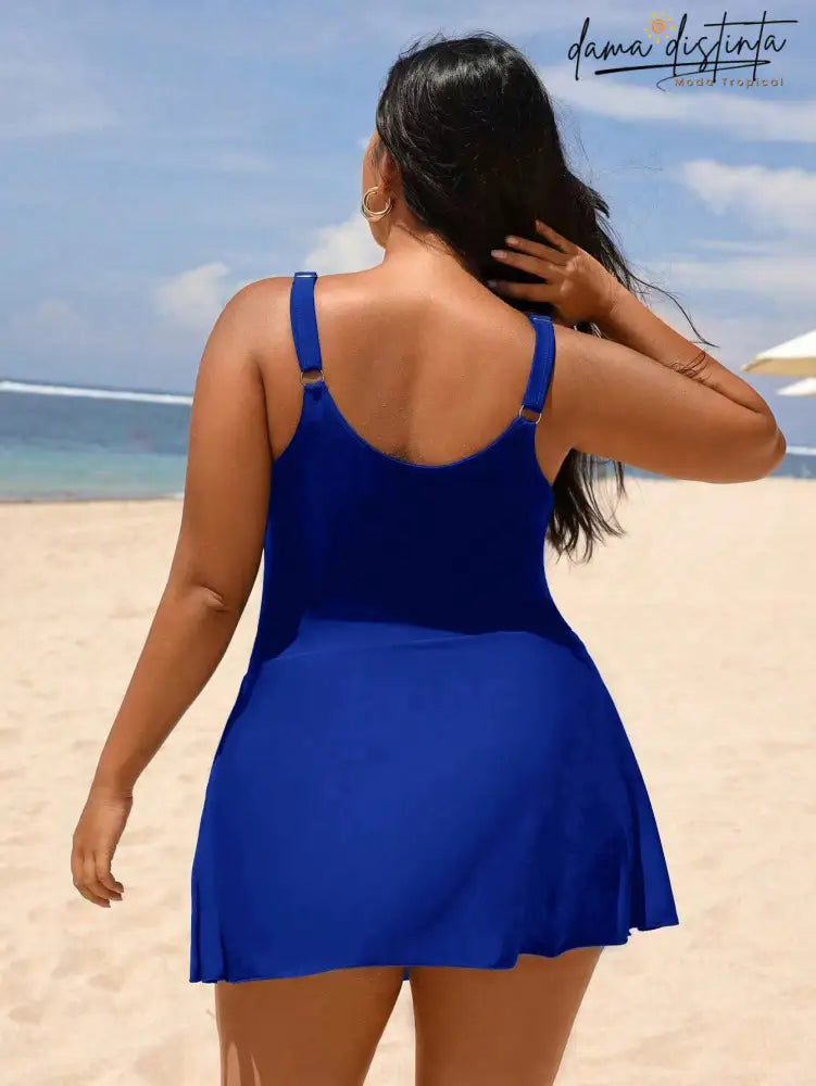 Maiô Feminino Detalhes Cordão Costas Nuas Antonella. Plus Size Uma Peça Plus Size