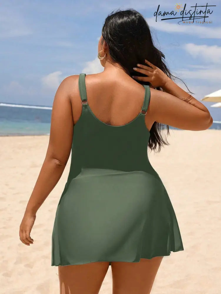 Maiô Feminino Detalhes Cordão Costas Nuas Antonella. Plus Size M078 Uma Peça Plus Size