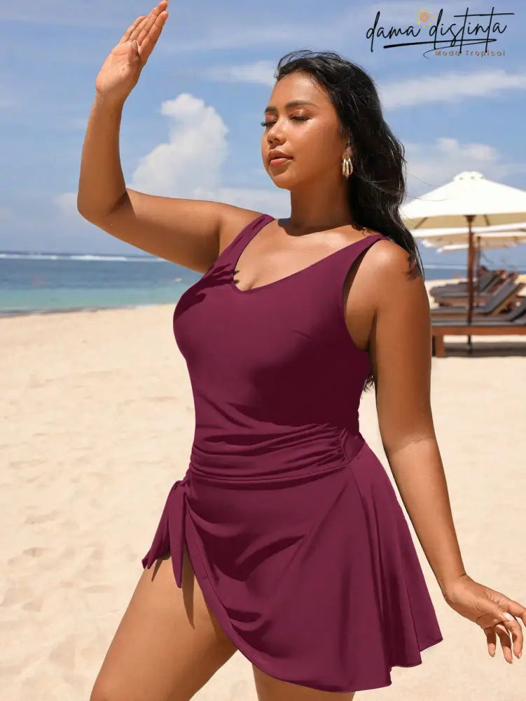 Maiô Feminino Detalhes Cordão Costas Nuas Antonella. Plus Size M078 Uma Peça Plus Size