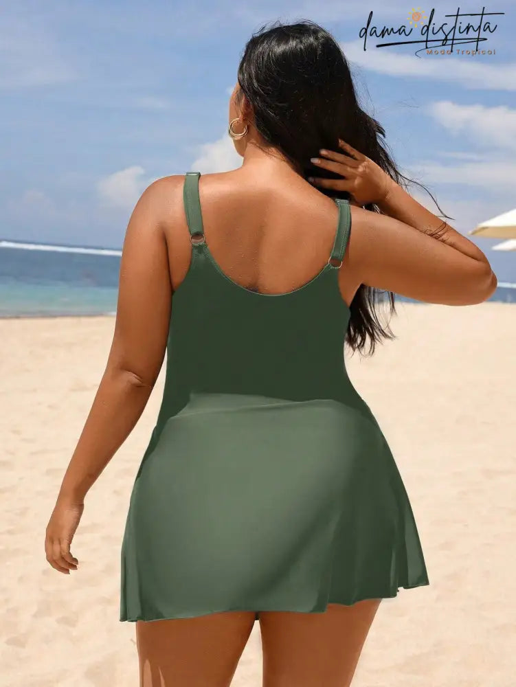 Maiô Feminino Detalhes Cordão Costas Nuas Antonella. Plus Size Uma Peça Plus Size
