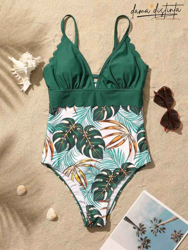 Maiô Feminino Formato Leque Alças Finas Tereza P (36-38) M0400808
