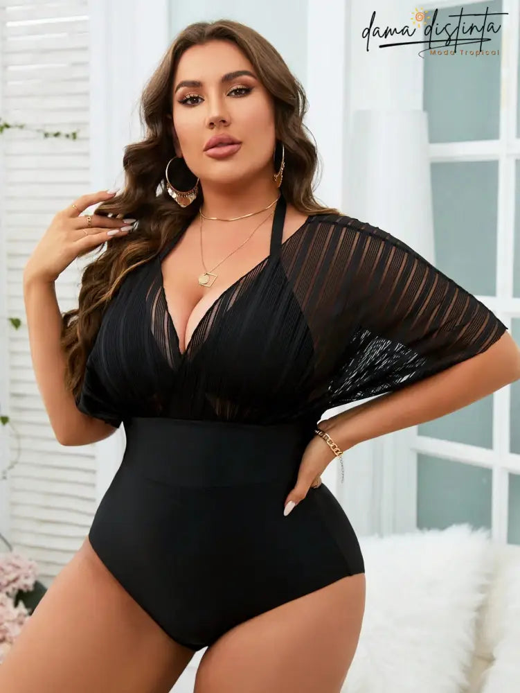 Maiô Feminino Sutiã Sem Armação Frente-Única Kimberly. Plus Size Psz034 Uma Peça