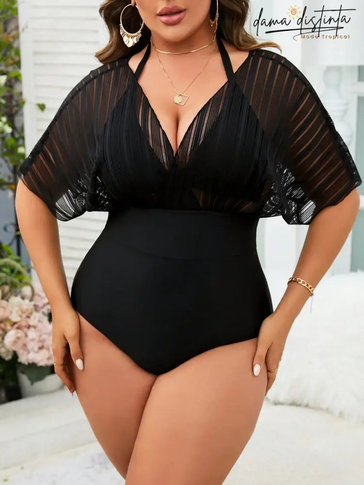 Maiô Feminino Sutiã Sem Armação Frente-Única Kimberly. Plus Size Psz034 Uma Peça