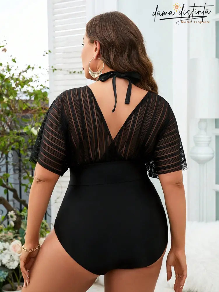Maiô Feminino Sutiã Sem Armação Frente-Única Kimberly. Plus Size Psz034 Uma Peça