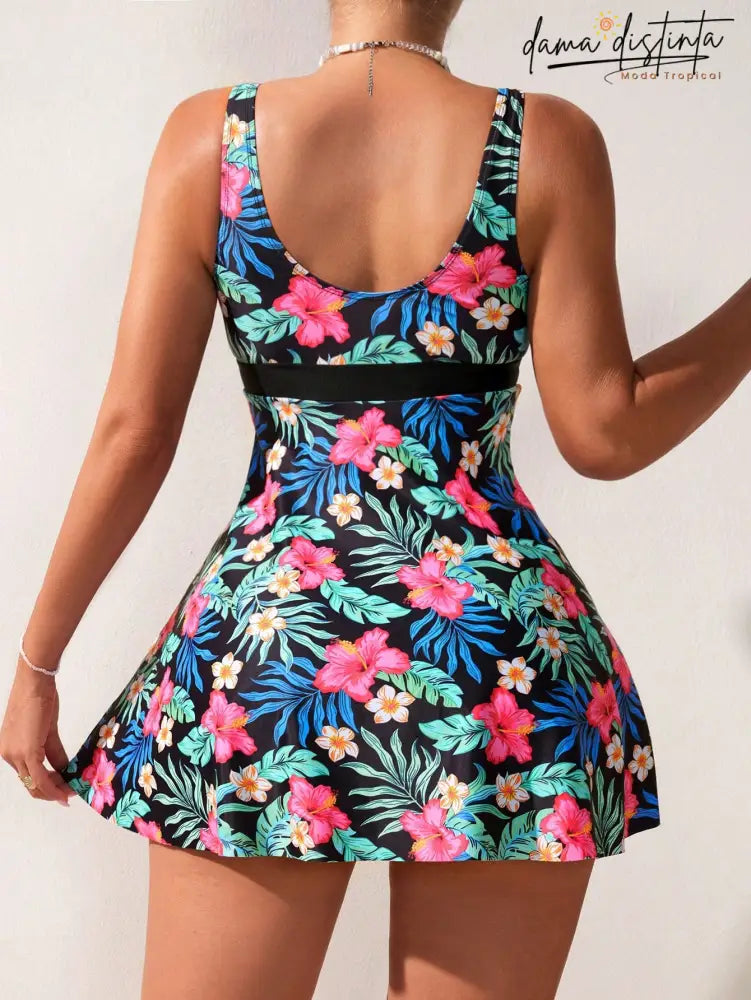 Tankini Feminino Detalhe De Laço E Decote Em V Carol